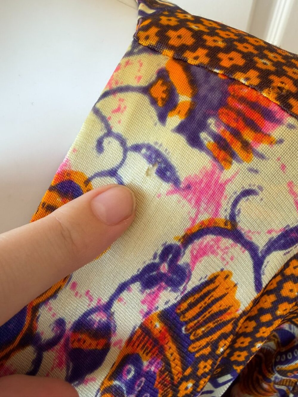 Vintage 70's Colorful Pattern Kaftan Maxi Dress - Picture 9 of 16